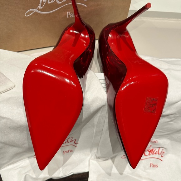 Christian Louboutin KATE 100 LOUBI PATENT PSYCHIC 42 - Picture 7 of 9
